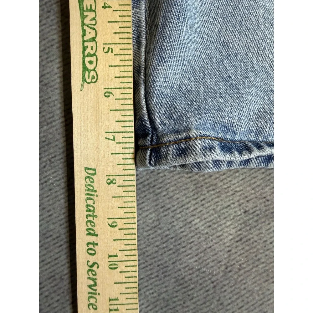 Wrangler Hero Originals Mens Blue Denim Shorts Light Wash Relaxed Fit Size 36
